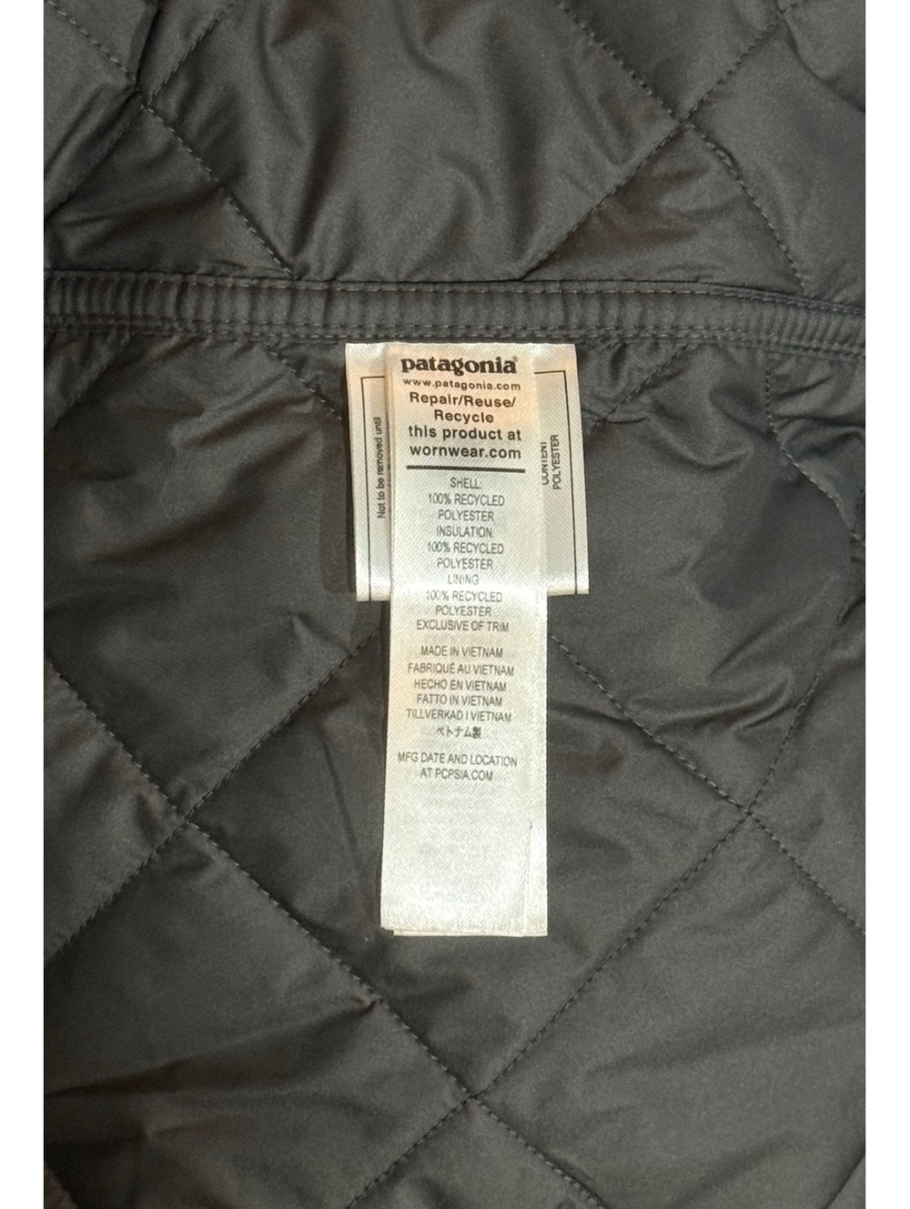 Patagonia Men’s Size Extra Large (XL) Diamond Quilted Bomber Hoody Black Jacket - Picture 5 of 5